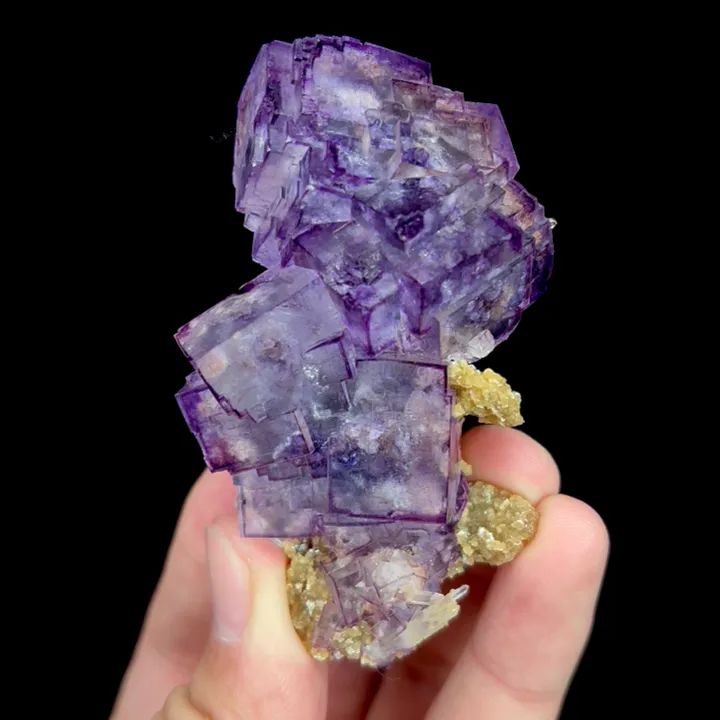 Natural Purple Phantom Fluorite and Quartz, Mineral Specimen:Yaogangxian,Hunan (45*75*25MM) - image 5