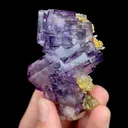 Natural Purple Phantom Fluorite and Quartz, Mineral Specimen:Yaogangxian,Hunan (45*75*25MM) - image 2