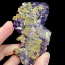 Natural Purple Phantom Fluorite and Quartz, Mineral Specimen:Yaogangxian,Hunan (45*75*25MM) - image 3