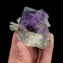Natural Purple Phantom Fluorite and Quartz, Mineral Specimen:Yaogangxian,Hunan (55*50*30MM) - image 9