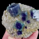 Natural Purple Phantom Fluorite and Quartz, Mineral Specimen:Yaogangxian,Hunan (65*60*25MM) - image 2