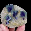 Natural Purple Phantom Fluorite and Quartz, Mineral Specimen:Yaogangxian,Hunan (65*60*25MM) - image 3