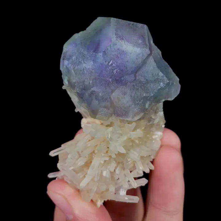 Natural Purple Phantom Fluorite and Quartz, Mineral Specimen:Yaogangxian,Hunan（70*45*25MM） - image 5