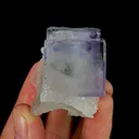Natural Purple Phantom Fluorite and Quartz, Mineral Specimen:Zhejiang,China (35*35*30MM) - image 1