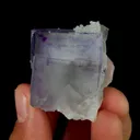 Natural Purple Phantom Fluorite and Quartz, Mineral Specimen:Zhejiang,China (35*35*30MM) - image 3
