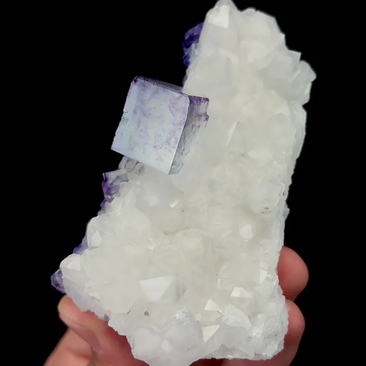 Natural Purple Phantom Fluorite and Quartz, Mineral Specimen:Zhejiang,China (55*95*50MM) - image 2