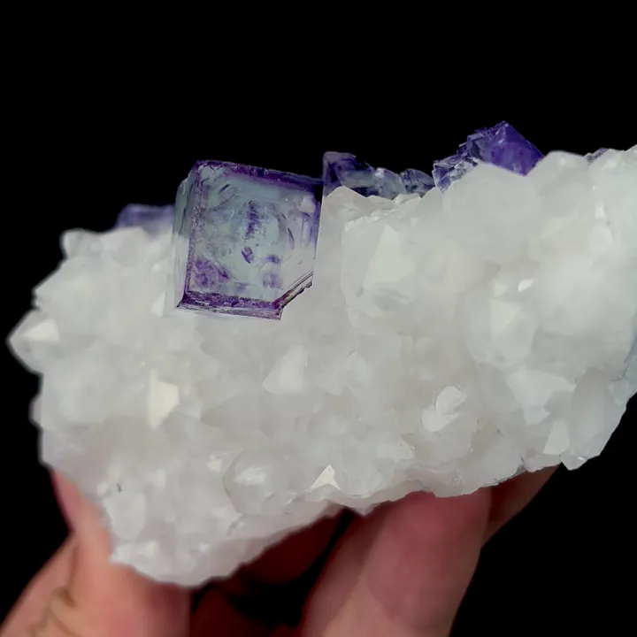 Natural Purple Phantom Fluorite and Quartz, Mineral Specimen:Zhejiang,China (55*95*50MM) - image 4