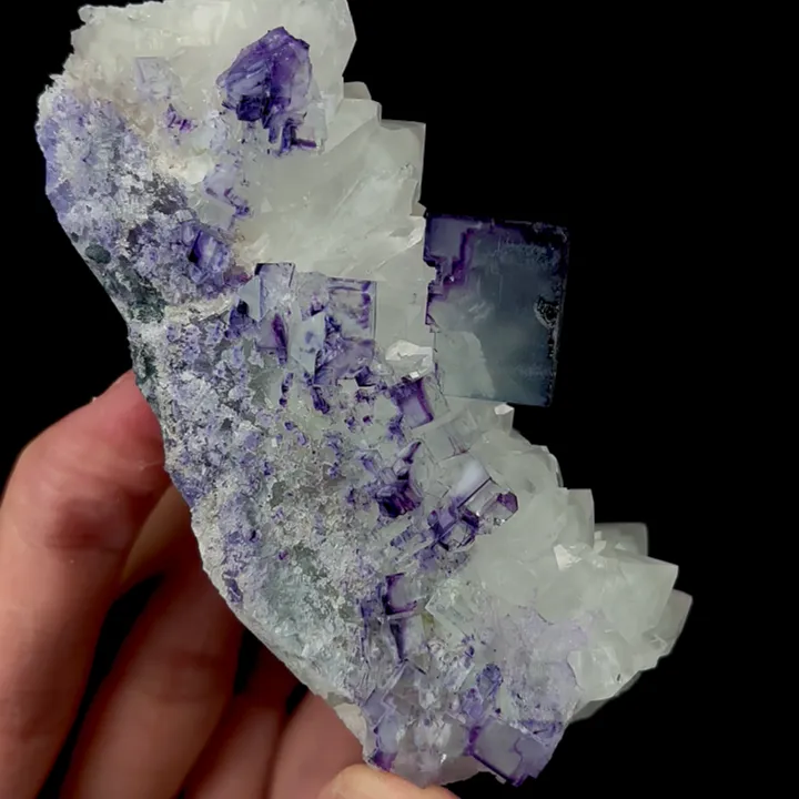 Natural Purple Phantom Fluorite and Quartz, Mineral Specimen:Zhejiang,China (55*95*50MM) - image 3