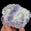 Natural Purple Phantom Fluorite and Quartz, Mineral Specimen:Zhejiang,China (75*55*40MM) - image 2
