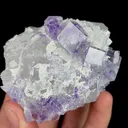 Natural Purple Phantom Fluorite and Quartz, Mineral Specimen:Zhejiang,China (75*55*40MM) - image 3