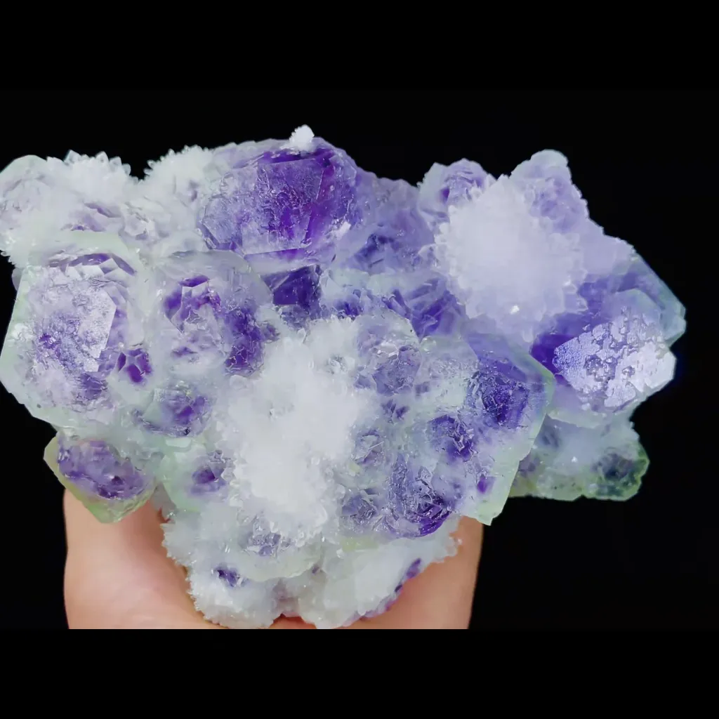 Natural Purple Phantom Fluorite and Quartz Symbiosis comes from Fujian,China 145*100*50MM - image 3