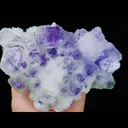 Natural Purple Phantom Fluorite and Quartz Symbiosis comes from Fujian,China 145*100*50MM - image 3