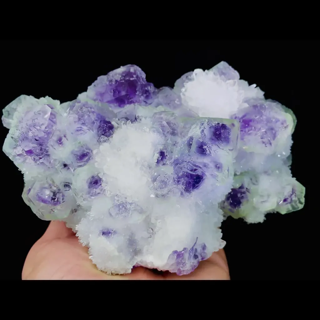Natural Purple Phantom Fluorite and Quartz Symbiosis comes from Fujian,China 145*100*50MM - image 2