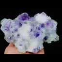 Natural Purple Phantom Fluorite and Quartz Symbiosis comes from Fujian,China 145*100*50MM - image 2
