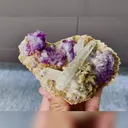 Natural Purple Phantom Fluorite and Quartz Symbiosis comes from Inner Mongolia,China 100*70*45MM - image 3