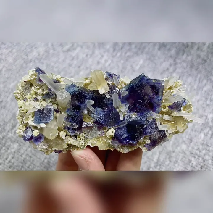 Natural Purple Phantom Fluorite and Quartz Symbiosis comes from Inner Mongolia,China 105*50*25MM - image 4