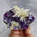 Natural Purple Phantom Fluorite and Quartz Symbiosis comes from Inner Mongolia,China 80*60*30MM - image 1