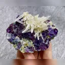 Natural Purple Phantom Fluorite and Quartz Symbiosis comes from Inner Mongolia,China 80*60*30MM - image 3