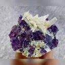 Natural Purple Phantom Fluorite and Quartz Symbiosis comes from Inner Mongolia,China 80*60*30MM - image 2