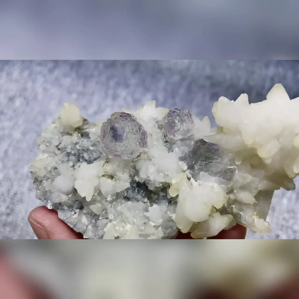 Natural Purple Phantom Fluorite and Quartz Symbiosis comes from Shangbao,Hunan 105*55*40MM - image 2