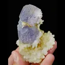 Natural Purple Phantom Fluorite and Quartz Symbiosis comes from Shangbao,Hunan 50*25*80MM - image 3