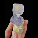 Natural Purple Phantom Fluorite and Quartz Symbiosis comes from Shangbao,Hunan 50*25*80MM - image 2