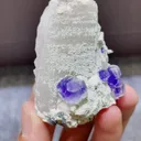 Natural Purple Phantom Fluorite and Quartz Symbiosis comes from Shizhuyuan,Chenzhou 40*30*60MM - image 3