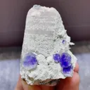 Natural Purple Phantom Fluorite and Quartz Symbiosis comes from Shizhuyuan,Chenzhou 40*30*60MM - image 1