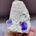 Natural Purple Phantom Fluorite and Quartz Symbiosis comes from Shizhuyuan,Chenzhou 40*30*60MM - image 2