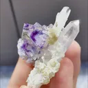 Natural Purple Phantom Fluorite and Quartz Symbiosis comes from Yaogangxian,Hunan 40*55*25MM - image 2