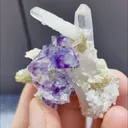 Natural Purple Phantom Fluorite and Quartz Symbiosis comes from Yaogangxian,Hunan 40*55*25MM - image 3