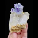 Natural Purple Phantom Fluorite and Quartz Symbiosis comes from Yaogangxian,Hunan 50*65*45MM - image 2