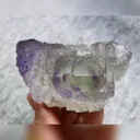 Natural Purple Phantom Fluorite and Quartz Symbiosis comes from Yaogangxian,Hunan 80*50*35MM - image 2