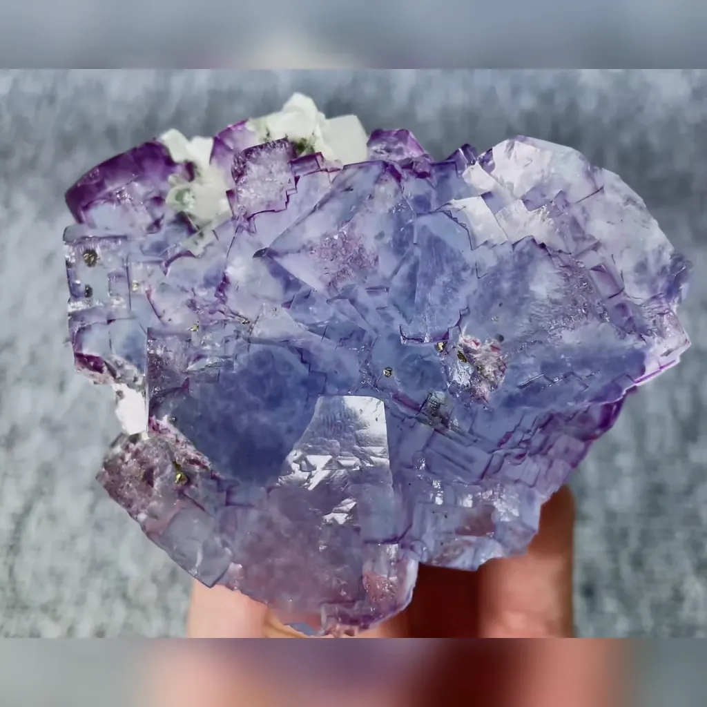 Natural Purple Phantom Fluorite and Quartz Symbiosis comes from Yaogangxian,Hunan 80*70*40MM - image 2