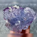 Natural Purple Phantom Fluorite and Quartz Symbiosis comes from Yaogangxian,Hunan 80*70*40MM - image 2
