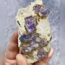 Natural Purple Phantom Fluorite and Quartz Symbiosis comes from Yaogangxian,Hunan 85*40*35MM - image 3
