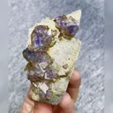 Natural Purple Phantom Fluorite and Quartz Symbiosis comes from Yaogangxian,Hunan 85*40*35MM - image 2