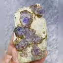 Natural Purple Phantom Fluorite and Quartz Symbiosis comes from Yaogangxian,Hunan 85*40*35MM - image 4