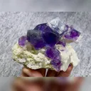 Natural Purple Phantom Fluorite and Quartz Symbiosis comes from Yaogangxian,Hunan 90*65*40MM - image 4