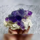 Natural Purple Phantom Fluorite and Quartz Symbiosis comes from Yaogangxian,Hunan 90*65*40MM - image 1