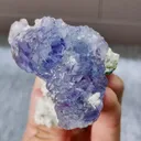 Natural Purple Phantom Fluorite and Quartz Symbiosis comes from Yindu,Inner Mongolia 45*65*40MM - image 1
