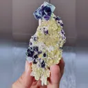 Natural Purple Phantom Fluorite and Quartz Symbiosis comes from Yindu,Inner Mongolia 50*95*10MM - image 2