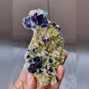 Natural Purple Phantom Fluorite and Quartz Symbiosis comes from Yindu,Inner Mongolia 50*95*10MM - image 3