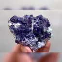 Natural Purple Phantom Fluorite and Quartz Symbiosis comes from Yindu,Inner Mongolia 90*55*25MM - image 4