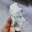Natural Purple Phantom Fluorite and Quartz Symbiosis comes from Zhejiang,China 35*70*35MM - image 3