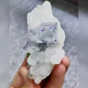 Natural Purple Phantom Fluorite and Quartz Symbiosis comes from Zhejiang,China 35*70*35MM - image 1