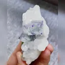 Natural Purple Phantom Fluorite and Quartz Symbiosis comes from Zhejiang,China 35*70*35MM - image 4