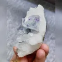 Natural Purple Phantom Fluorite and Quartz Symbiosis comes from Zhejiang,China 35*70*35MM - image 2