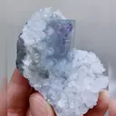 Natural Purple Phantom Fluorite and Quartz Symbiosis comes from Zhejiang,China 50*60*40MM - image 2