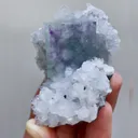 Natural Purple Phantom Fluorite and Quartz Symbiosis comes from Zhejiang,China 50*60*40MM - image 5